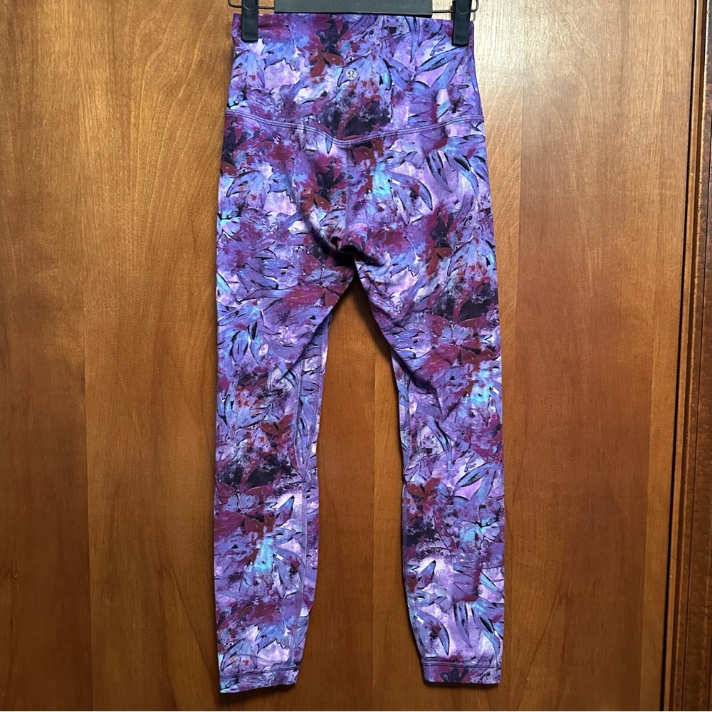 Lululemon Align Leggings Purple Blue Floral 4